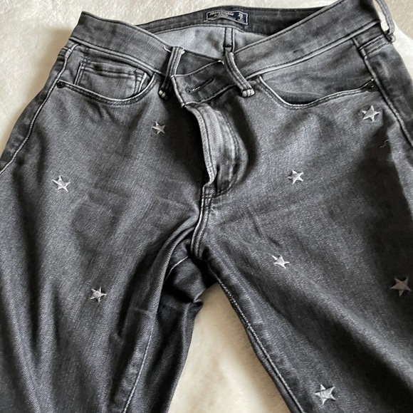 Abercrombie and Fitch jeans- Gray 2 regular super skinny ankle -star embellished - Picture 5 of 5